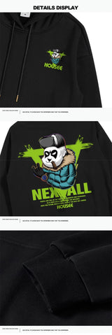Autumn Punk Panda Printed Hoodie For Men New In Harajuku Fashion Fleece