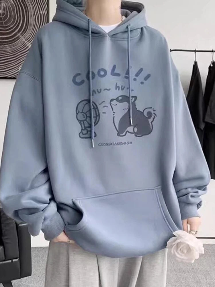 Cool Cartoon Cat Graphic Print Hoodies For Men Y2K Streetwear Clothes