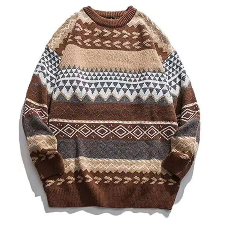 Double-Layer Urban Jumper | Trendy Knit Sweater for Cold Seasons