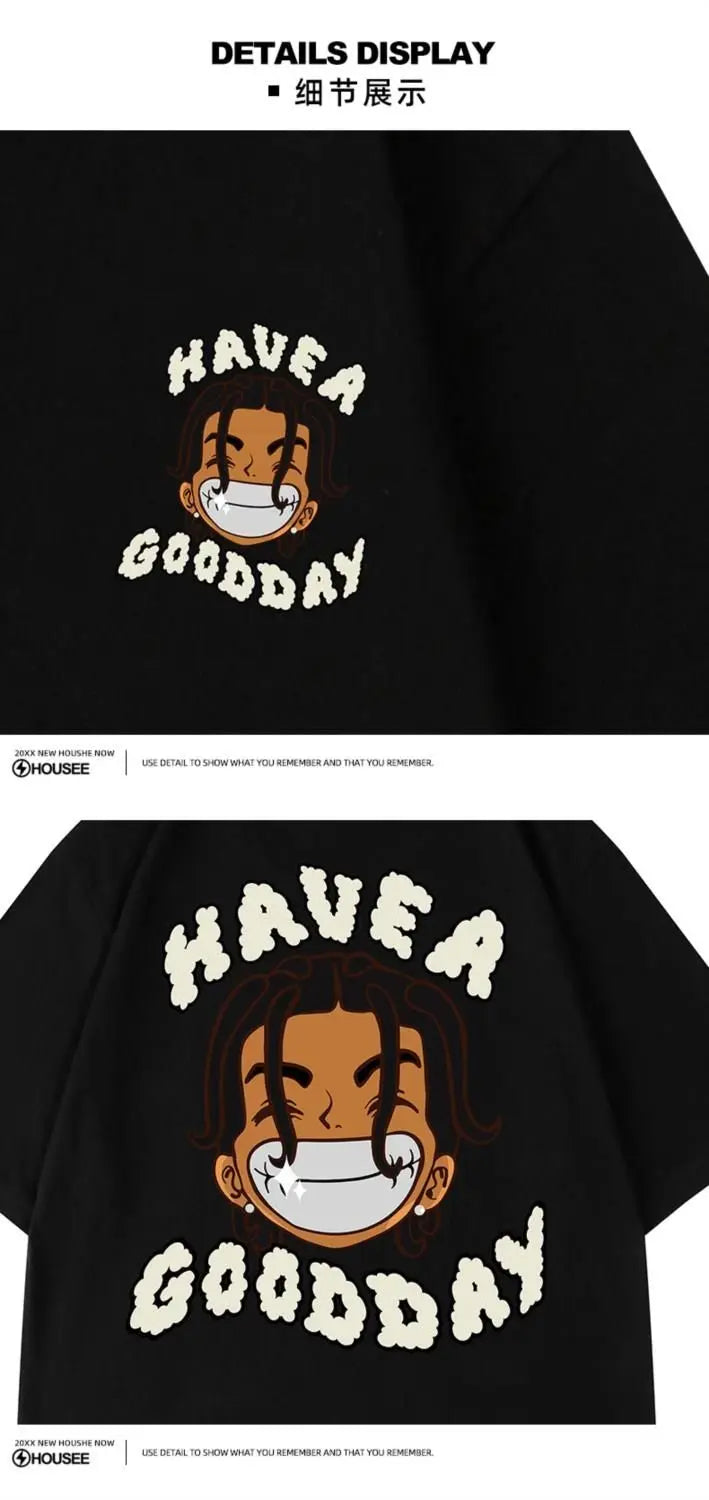 Vaporwave Crying angel – American Street Hip Hop Fashion Print Summer Men And Women L