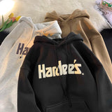 Trendy Personalized Pure Cotton Men's Hooded Sweatshirt New American Style Y2K Simple Loose Retro Thickened Jacket Tops