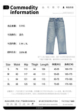 Destroy straight-leg wide jeans