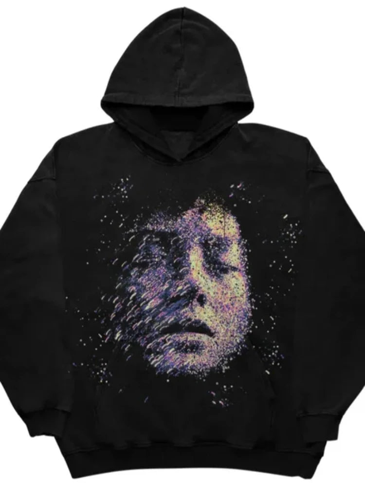 Y2K Womens Top Hoodies Sweatshirt Pullover Oversized Streetwear Vintag