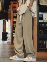 autumn mens sweatpants korean fashion sportswear drawstring wide leg straight track pants casual y2k streetwear baggy trousers unique joggers style 3310