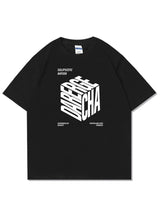 Cyberpunk Crying character – Summer High Street Cube Letter Printed T Shirt Men Casual Lo