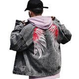 back wing embroidery denim jacket coat mens fashion hip hop harajuku jean coats outerwear casual streetwear jeans baggy jacke - variant style 70bf5c for streetwear fashion