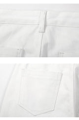 high street black white straight zipper becomes slightly flared denim jeans harajuku casual hip hop cashew flower jeans for men unique jeans style 4428