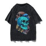 Vaporwave Oversized shirt – Skull Letter Print Gothic Tshirt Punk Streetwear T Shirts Lo