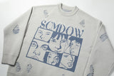 hip hop knitted anime oversized sweater mens ripped sleeve pullover streetwear unisex new casual loose sweaters jumpers knitwear - bold artwork streetwear hoodie, 2025 streetwear drop, Y2K grunge street style