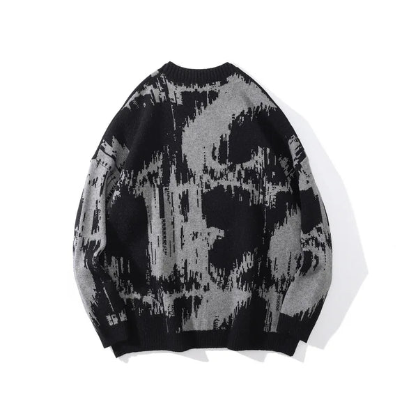 grunge oversized knit streetwear piece for layered look and winter street fits, ideal for men’s fashion and seasonal streetwe