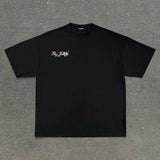 Skatecore Streetwear Tee – Tag Font Graphic with Flame Accent