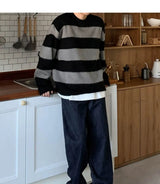 varsity knit sweater with retro streetwear styling for fall and winter outfits, ideal for men’s fashion and seasonal streetwe