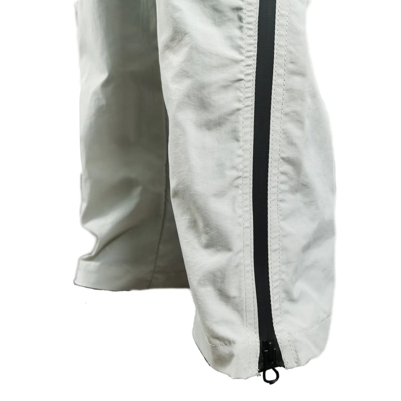 three dimensional adhesive zipper splicing functional patchwork cargo trousers mens high street vibe thin nylon cargo pants unique cargo style 1960