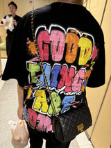 Y2K Angelcore T-Shirt – Winged Manga Girl Graphic Streetwear