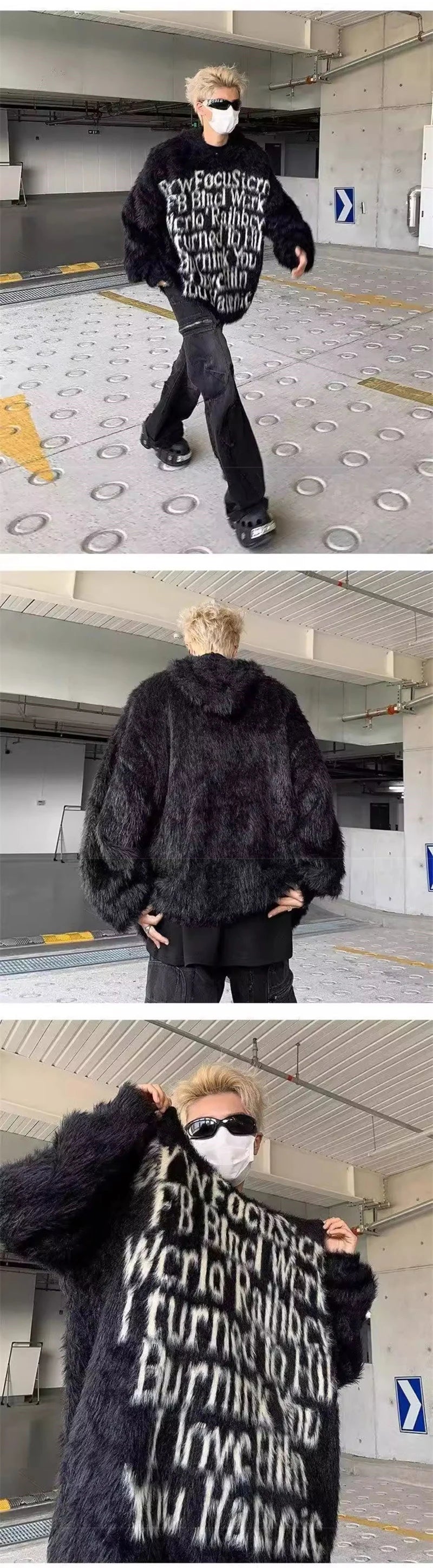Satanic aesthetic hoodie with horror-inspired symbols