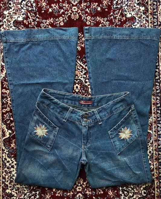 american y2k new fashion trend flare jeans women street casual loose low waist slim wide leg pants harajuku joker punk jeans stacked flare jeans