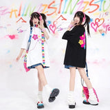 Vaporwave Oversized shirt – American Ins Design Trendy And High End Star Printed Short S