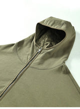 gothic barcode glitch featuring streetwear solid color ninja zipper hoodies mens fleece turtleneck cardigan outdoor oversized hoody plus velvet charge coat