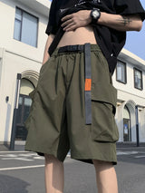 american functional cargo shorts for men 2024 summer multi pockets baggy gym short pants y2k streetwear bermuda shorts hombre unique cargo style 395