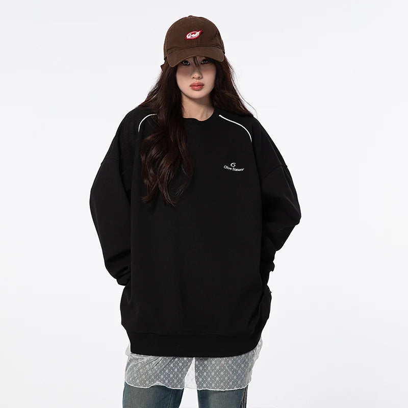 2025 Spring Autumn Sweatshirt Men Women Streetwear Fashion Loose Casua