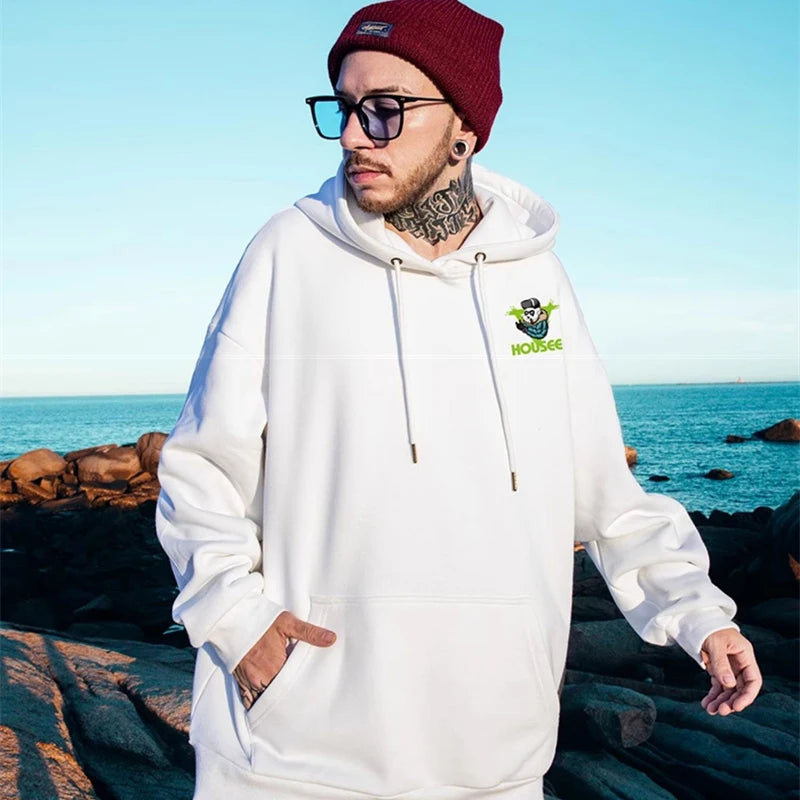 Autumn Punk Panda Printed Hoodie For Men New In Harajuku Fashion Fleece