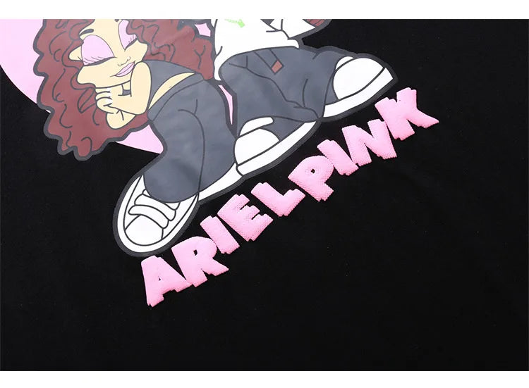 Harajuku Crying angel – Aolamegs Hip Hop T Shirt Men Cartoon Couple Print Streetwear