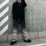 streetwear ro style gradient color baggy stacked baggy flare jeans for men and women straight washed casual denim trousers unique jeans style 4546