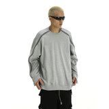 Hip Hop Sweatshirt O-neck Harajuku Skateboard Streetwear Zipper Up Pullover Unisex Casual Autumn Winter Loose Tops Men Clothing