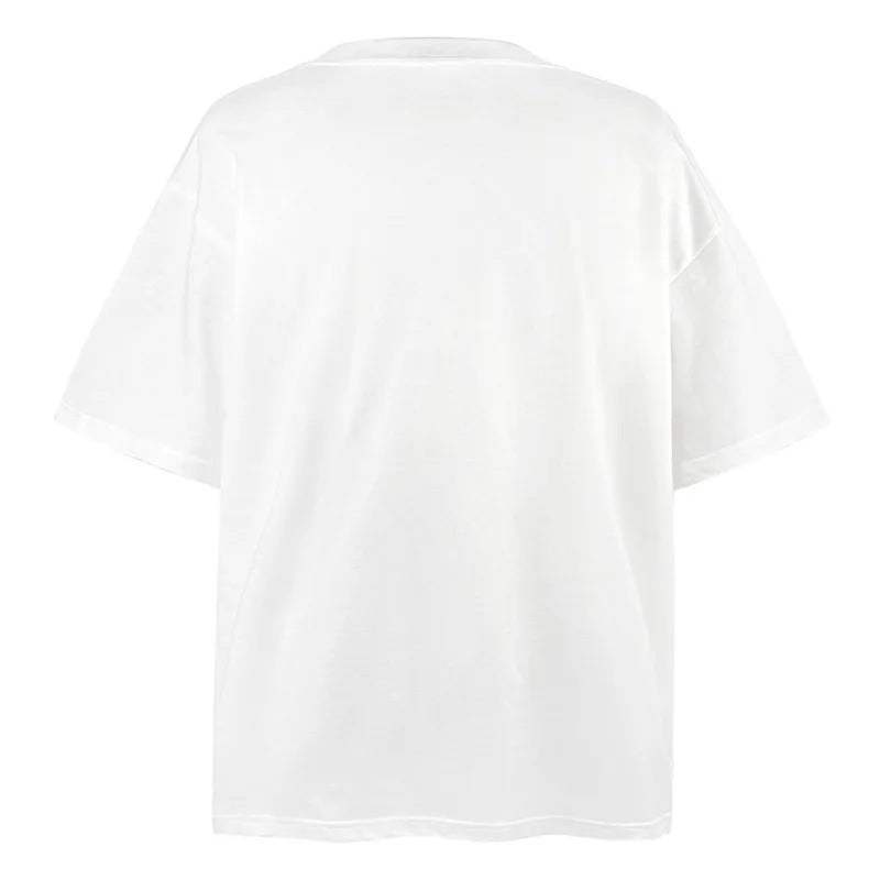 Sadcore Graphic tee – Men Retro High Street T Shirt Abstract Character Printed Sho