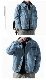Retro Baseball Jacket for Men Cold Weather Jacket