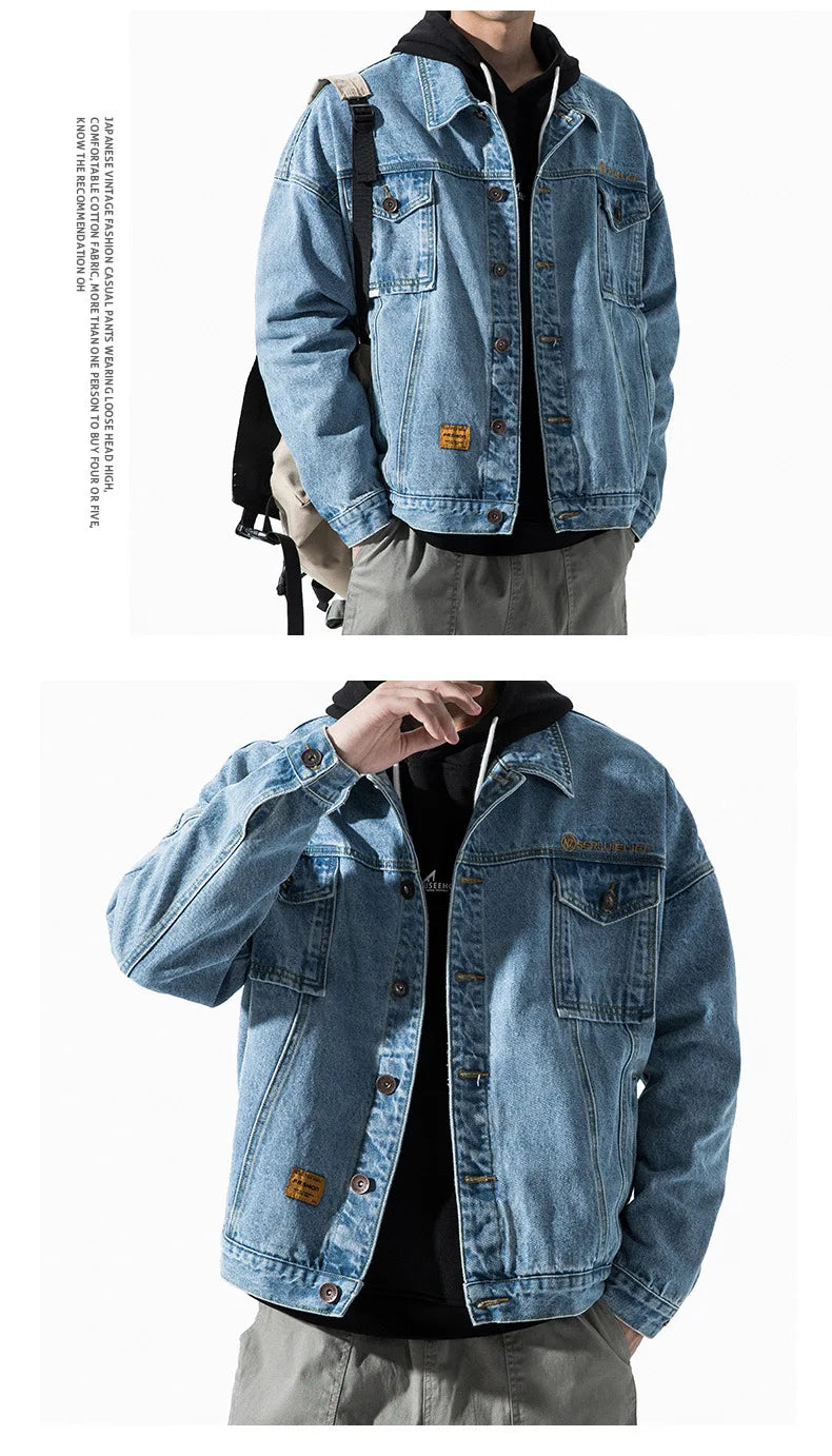 Retro Baseball Jacket for Men Cold Weather Jacket