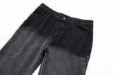 rainbowtouches men jeans unisex pants high street hip hop loose casual couple cargo straight patchwork gradient casual pants unique cargo style 596