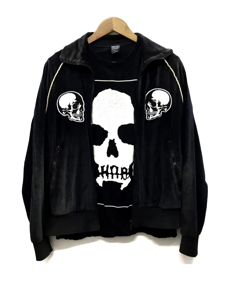 streetwear jacket featuring new 2023 luxury men skull head velour skull number nine embroidered bomber coats jackets down coats cotton warm winter 36 design – premium quality jacket for men