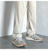 4 colors drawstring corduroy pants men fashion cotton casual pants men streetwear hip hop loose straight pants mens trousers unique default style 3742