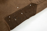 swag hip hop speckle ink flare jeans streetwear patchwork mens cargo jean pants washed logging trousers jeans male jeans overall unique cargo style 289