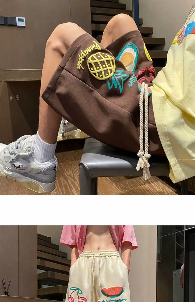 summer dopamine shorts thin summer american fashion brand loose casual sports basketball large size five point pants for men top unique shorts style 3347
