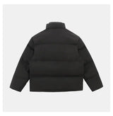 Winter Splice Denim Cotton-padded Jacket Men Women Stand Collar Fashion Loose Casual Thicken Warm Parkas Jacket Boyfriend Coat