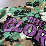Towel Embroidered Cartoon Camouflage Glo Gang The Glory Full Zip Hoodi