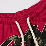 hip hop loose shorts elastic waist pants fashion letter embroidery shorts men casual drawstring streetwear sportswear gym shorts drawstring street shorts