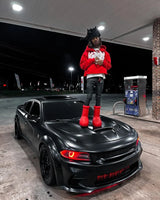2023 Spring American Hip Hop Tide Brand Alphabet Foaming Hoodie Mens Y