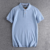 Gothic Vintage print – Summer Mens Polo Shirt Cotton Lapel T Shirt Retro Loose Soli