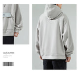 Autumn Polar Fleece Half Turtleneck Hoodies For Men Y2K Vintage Windproof Hooded Sweatshirts Casual Streetwear Pullover