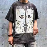 Sadcore T-Shirt – 2024Ss Sheep Lion Head Printing T Shirt Michael Men Woman Go – Urban Streetwear for Men & Women