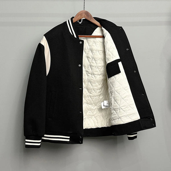 checkered varsity bomber, modern streetwear - comfortable cotton fit with bold prints