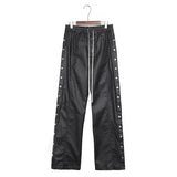 new men 2023 rick waxed workwear breasted rivet sides cargo comfortable cotton parkour sweat casual pants sweatpants tag 721 urban active pants