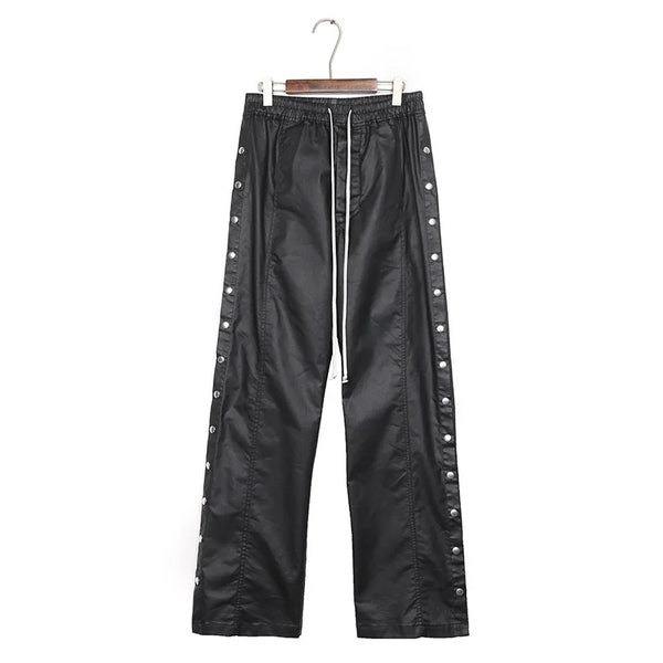 new men 2023 rick waxed workwear breasted rivet sides cargo comfortable cotton parkour sweat casual pants sweatpants tag 721 urban active pants