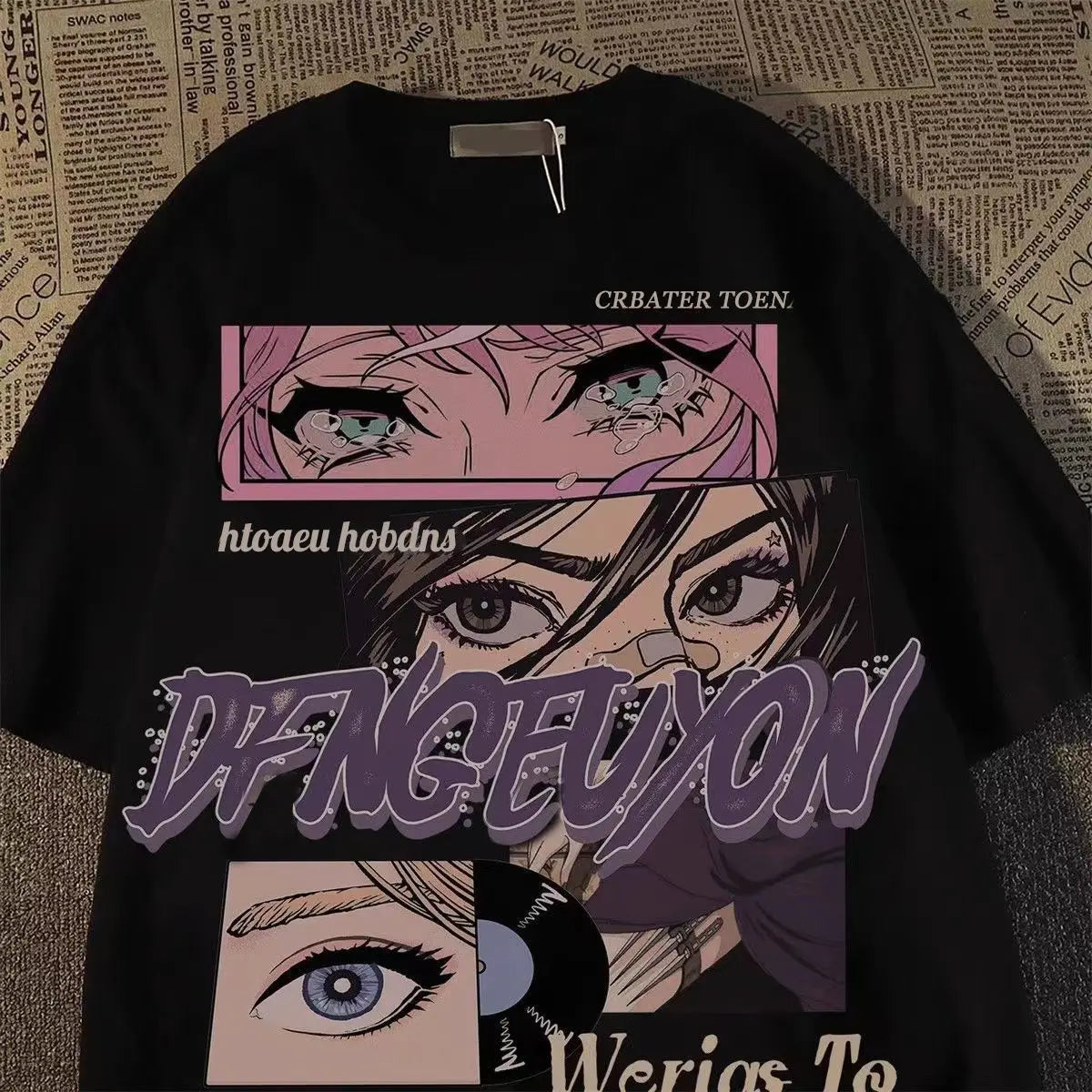 Gothic Crying angel – Cotton American Style Trendy Printed Short Sleeved T Shirt F