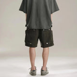 heavy industry tie dyed canvas washed shell shorts for men and women wide leg baggy cargo short oversize loose knee length pants 1 unique cargo style 84
