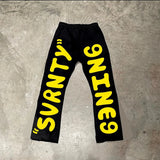 2024 new spring and autumn letter printed sweatpants womens y2k streetwear hip hop harajuku loose high waist jogger overalls unique joggers style 1860
