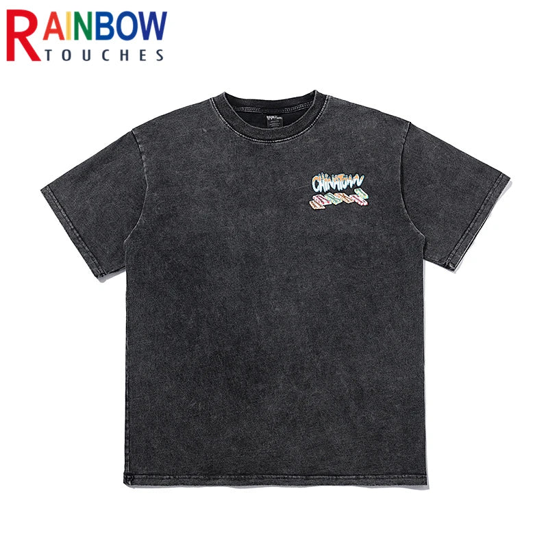 Anime Aesthetic Tee – Rainbowtouches 2022 New Brand Mens T Shirt Unisex High Stree – Urban Streetwear for Men & Women